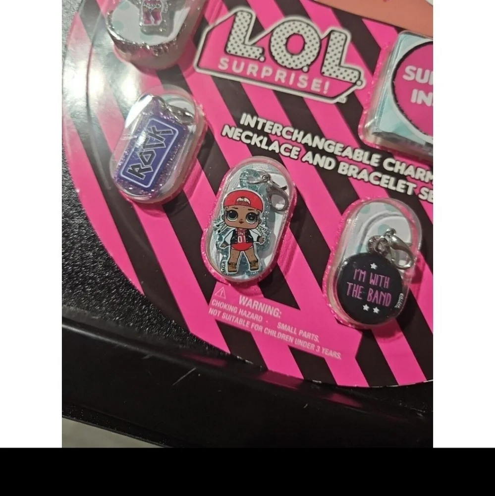 LOL Surprise Interchangeable Charm Necklace and Bracelet Set with Surprise - NEW